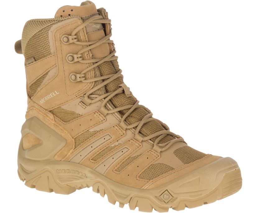 Buty Merrell Strongfield Tactical 8" Wasserdicht - Buty Robocze Damskie Merrell - Ciemny Khaki [LKUG